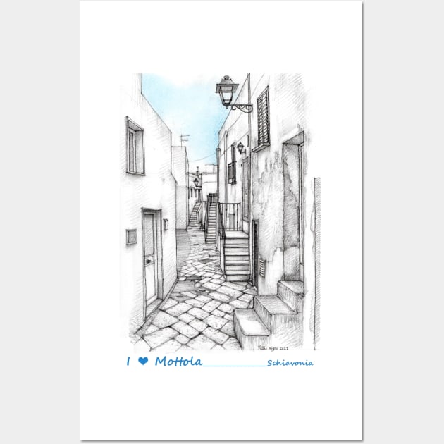 I love Mottola, schiavonia (4), Puglia, Italy Wall Art by manisketcher